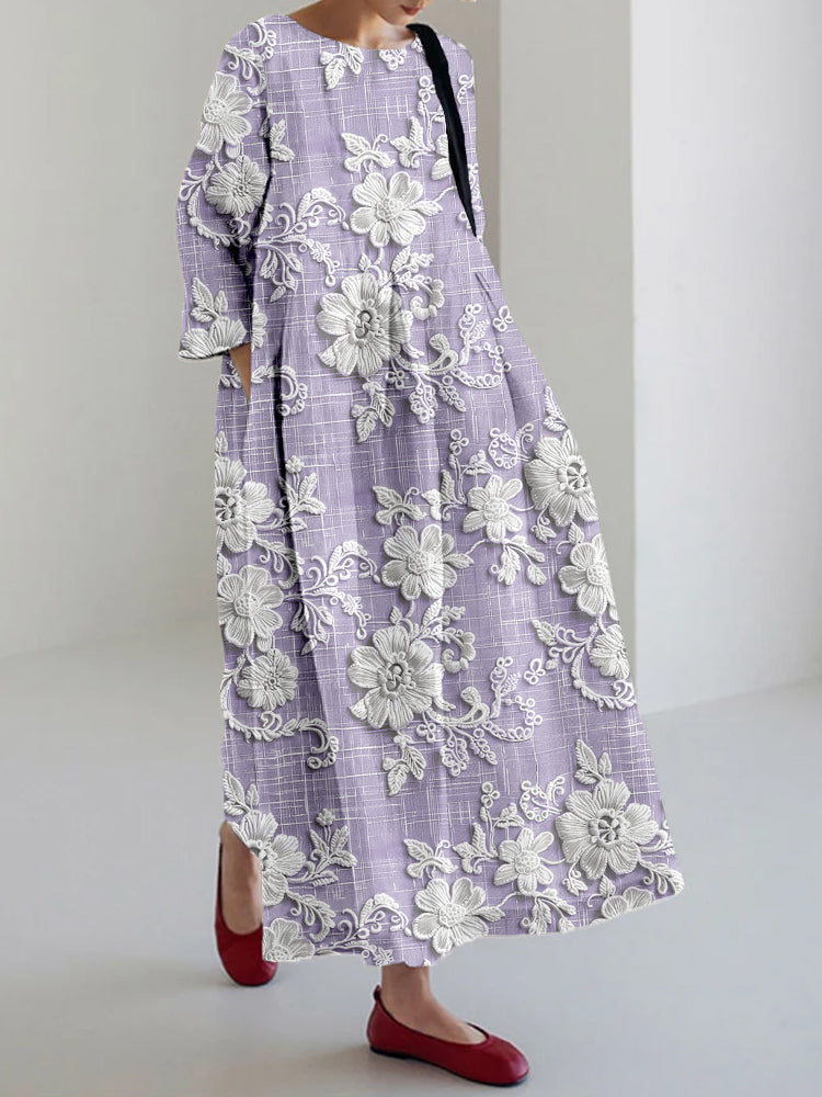 Rosa | Elegant Relaxed-Fit Floral Maxi Dress