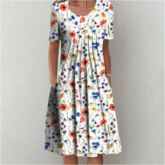Sofia™ | Stylish and Casual Floral Dress with Pockets