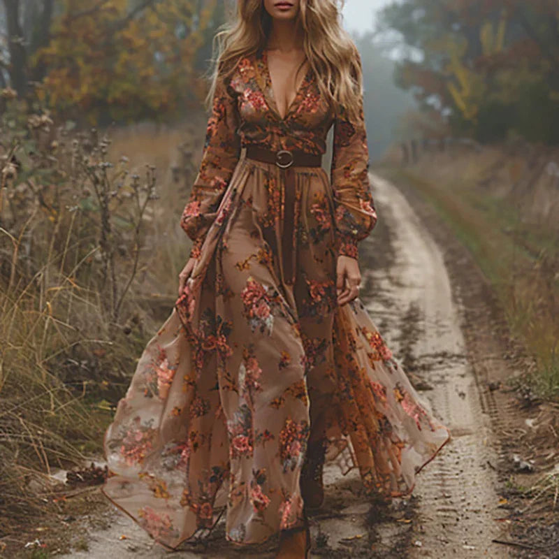 Sierra | Elegant Boho Maxi Dress