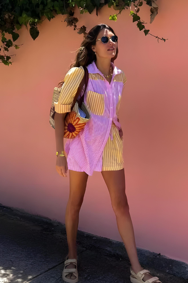 Scarlett | Striped Casual Shorts Set