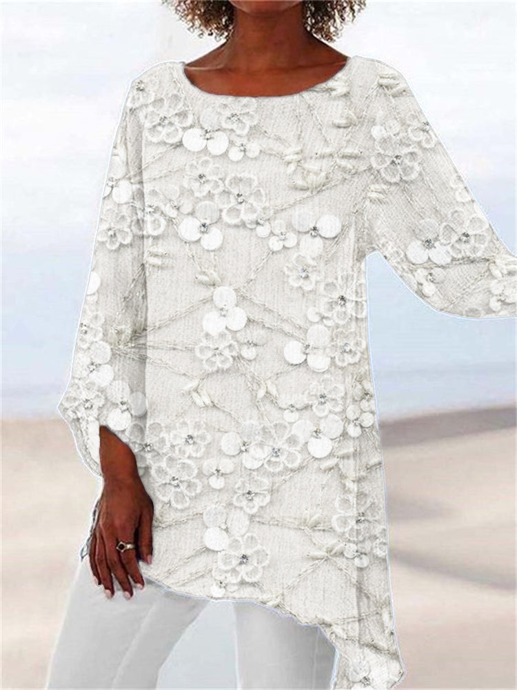Kimberly | Elegant Floral Embroidered Blouse