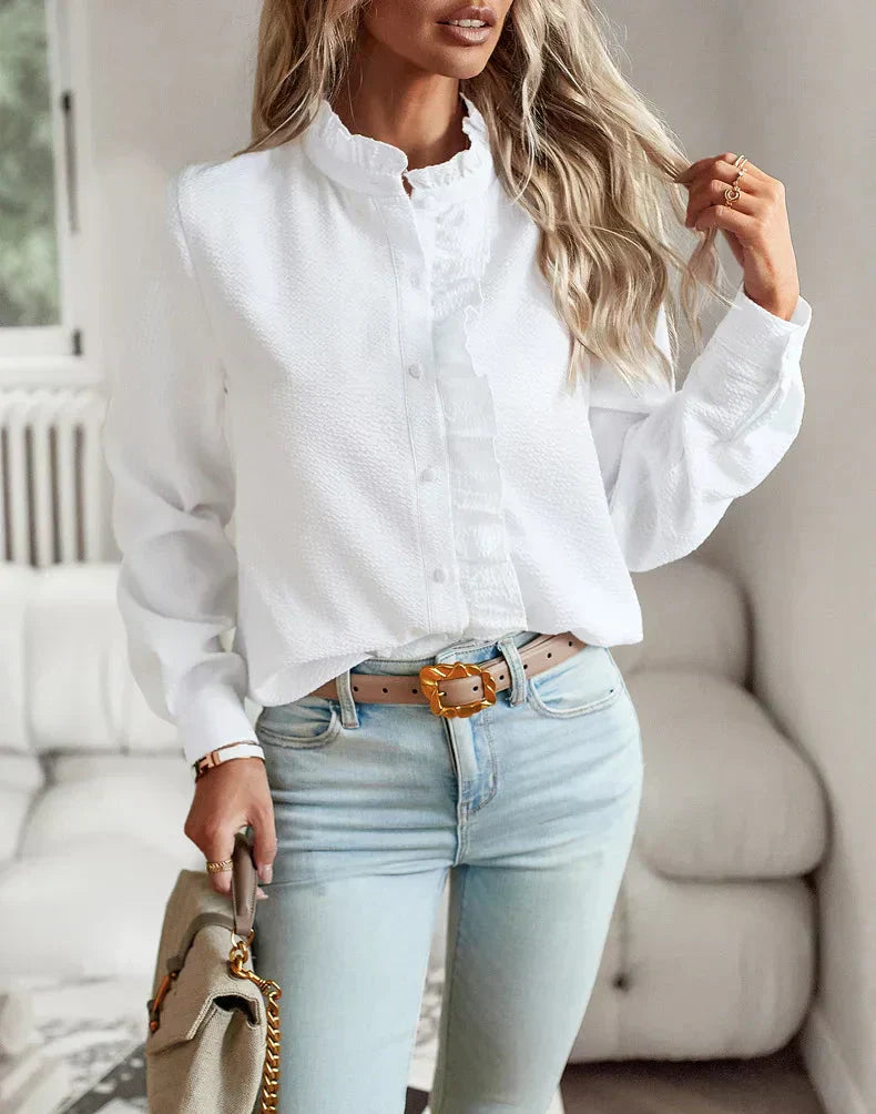 Marissa | Stylish Ruffle Front Blouse