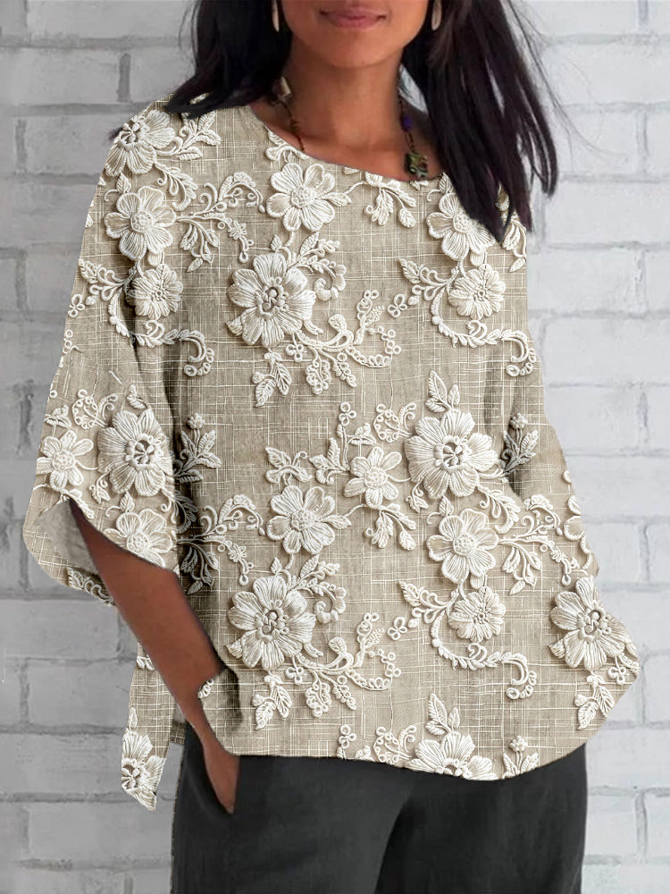 Dakota | Elegant Floral Loose-Fit Blouse