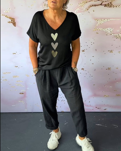 Comfortable Casual Pants with Solid Color Pocket