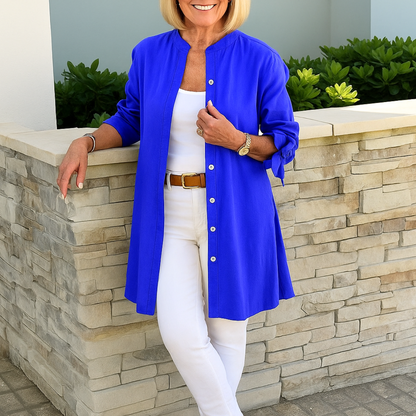 Louise™ | Elegant shirt blouse with bow sleeves