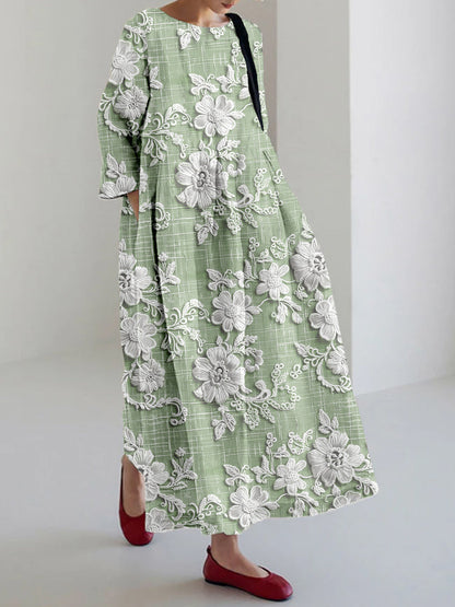 Rosa | Elegant Relaxed-Fit Floral Maxi Dress