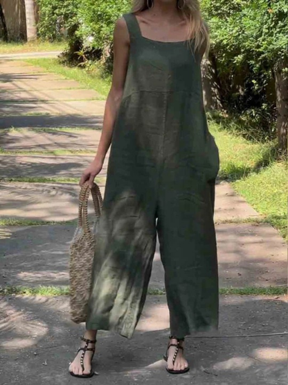 Émilie | Loose Cotton & Linen Jumpsuit