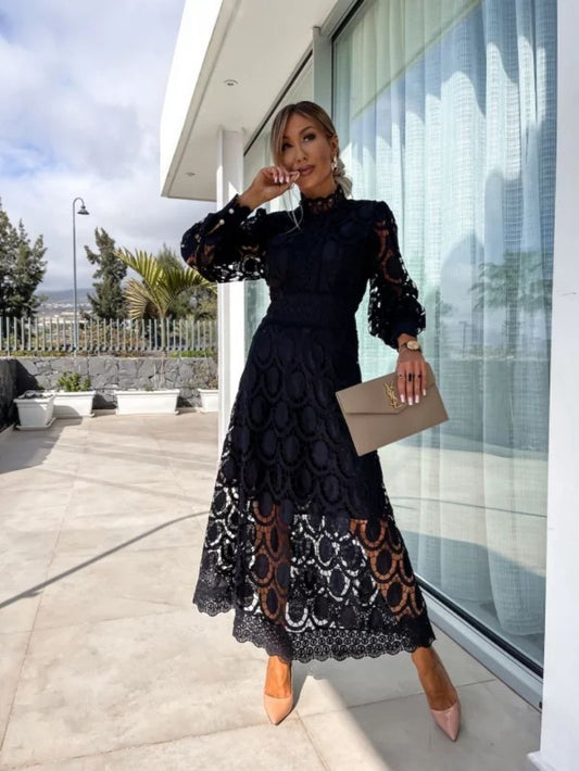 Jamie | Elegant Lace Long Sleeve Dress