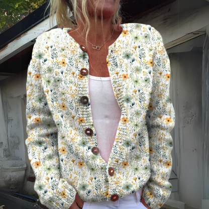 Talia™ - Warm and beautiful cardigan with floral print