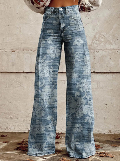 Camila | Flowy Wide-Leg Patterned Pants