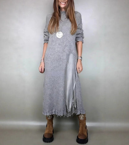 Silva | Long Set in Knit and Satin