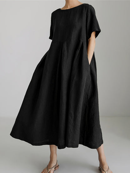 Alma | Casual Pleated Midi Dress