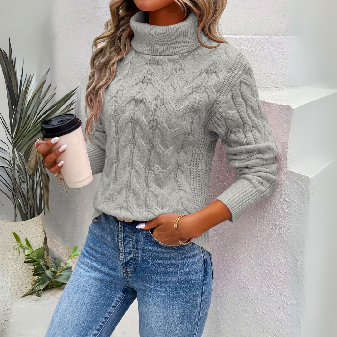 Giorgia™ - Warm knitted women's turtleneck