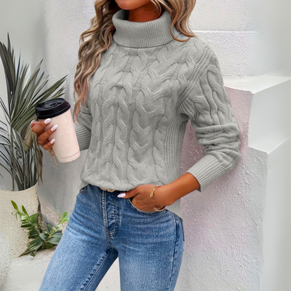 Giorgia™ - Warm knitted women's turtleneck