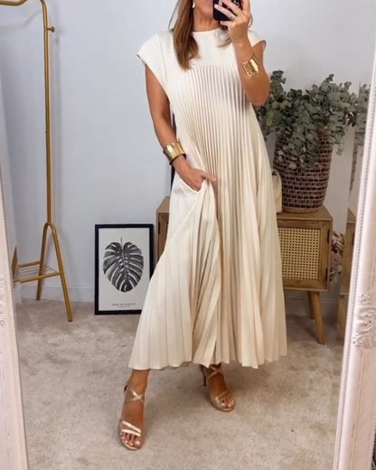 Linda | Stylish Flowing Pleated  Dress
