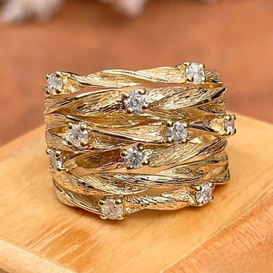 Vintage™ | Women's Gold Crystal Ring