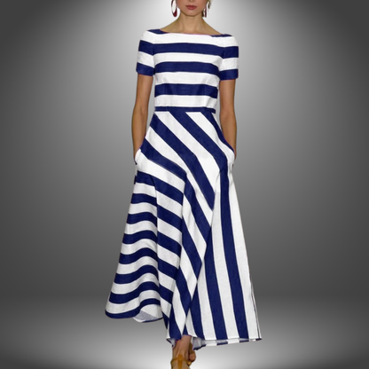 Alma | Striped A-Line Maxi Dress