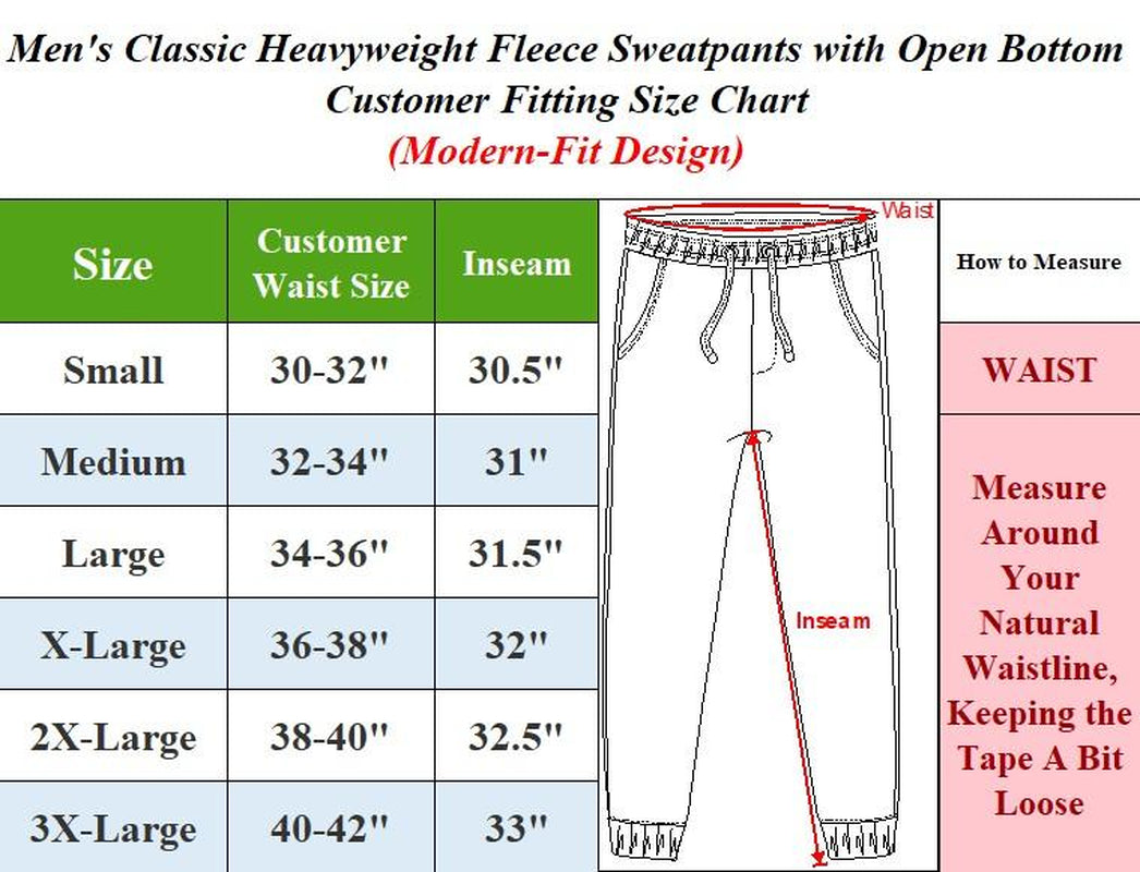 3-Pack Men's Classic Heavyweight Fleece Sweatpants