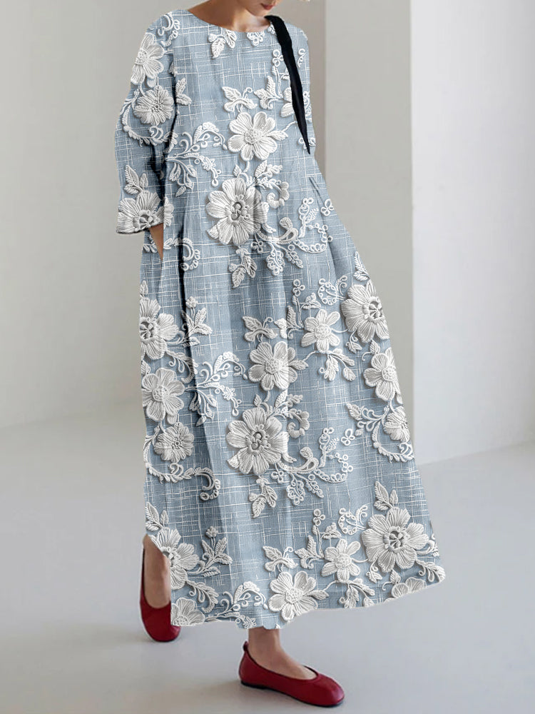 Rosa | Elegant Relaxed-Fit Floral Maxi Dress