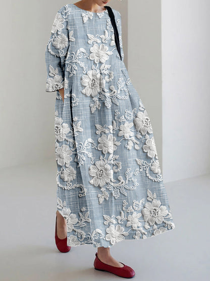 Rosa | Elegant Relaxed-Fit Floral Maxi Dress