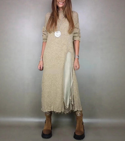 Silva | Long Set in Knit and Satin