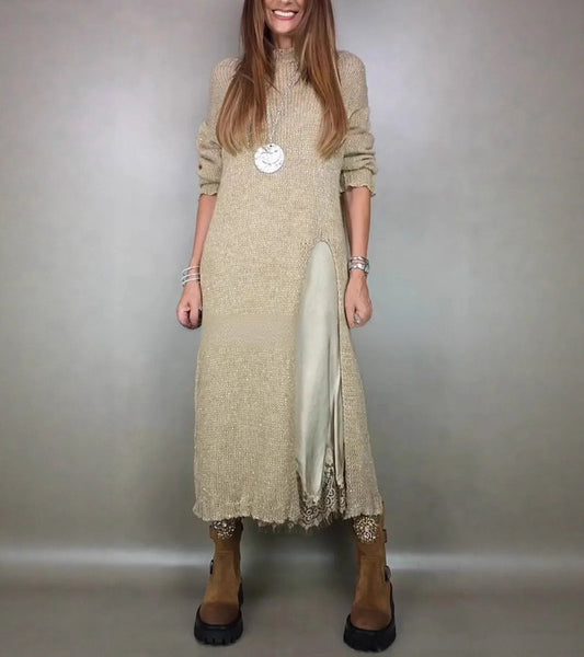 Silva | Long Set in Knit and Satin