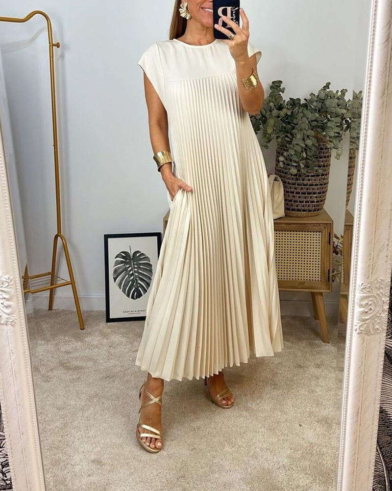 Linda | Stylish Flowing Pleated  Dress