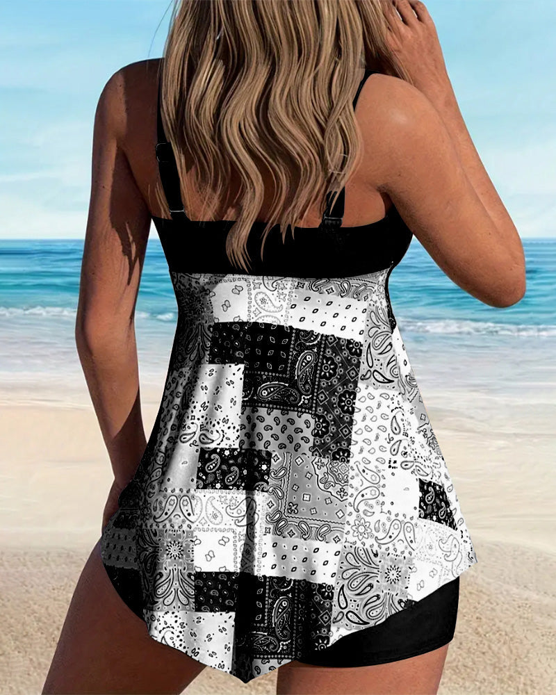 Ella | Chic Patchwork Swim Dress