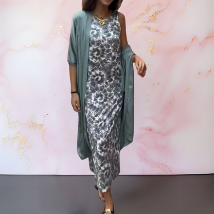 Harper™ | Elegant Dress with Cardigan