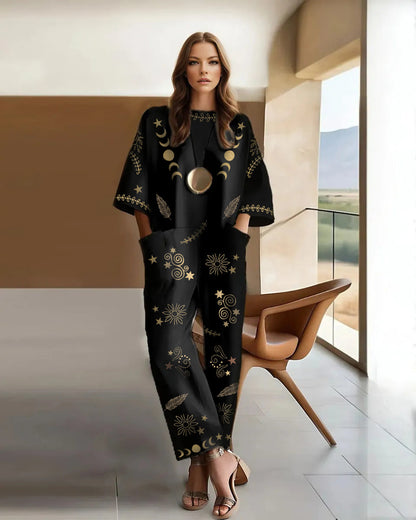 Ernestine | Wide Stretch Cotton Jumpsuit