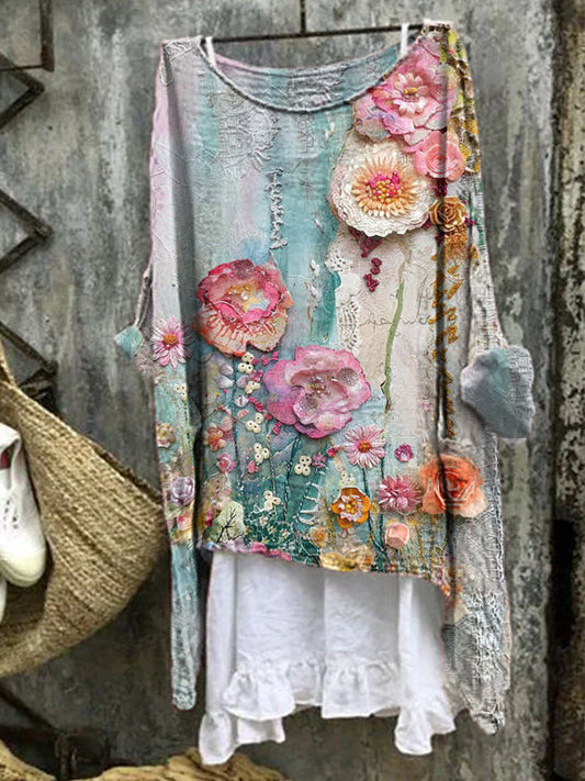 Charlotte | Colorful Floral Embroidered Tunic