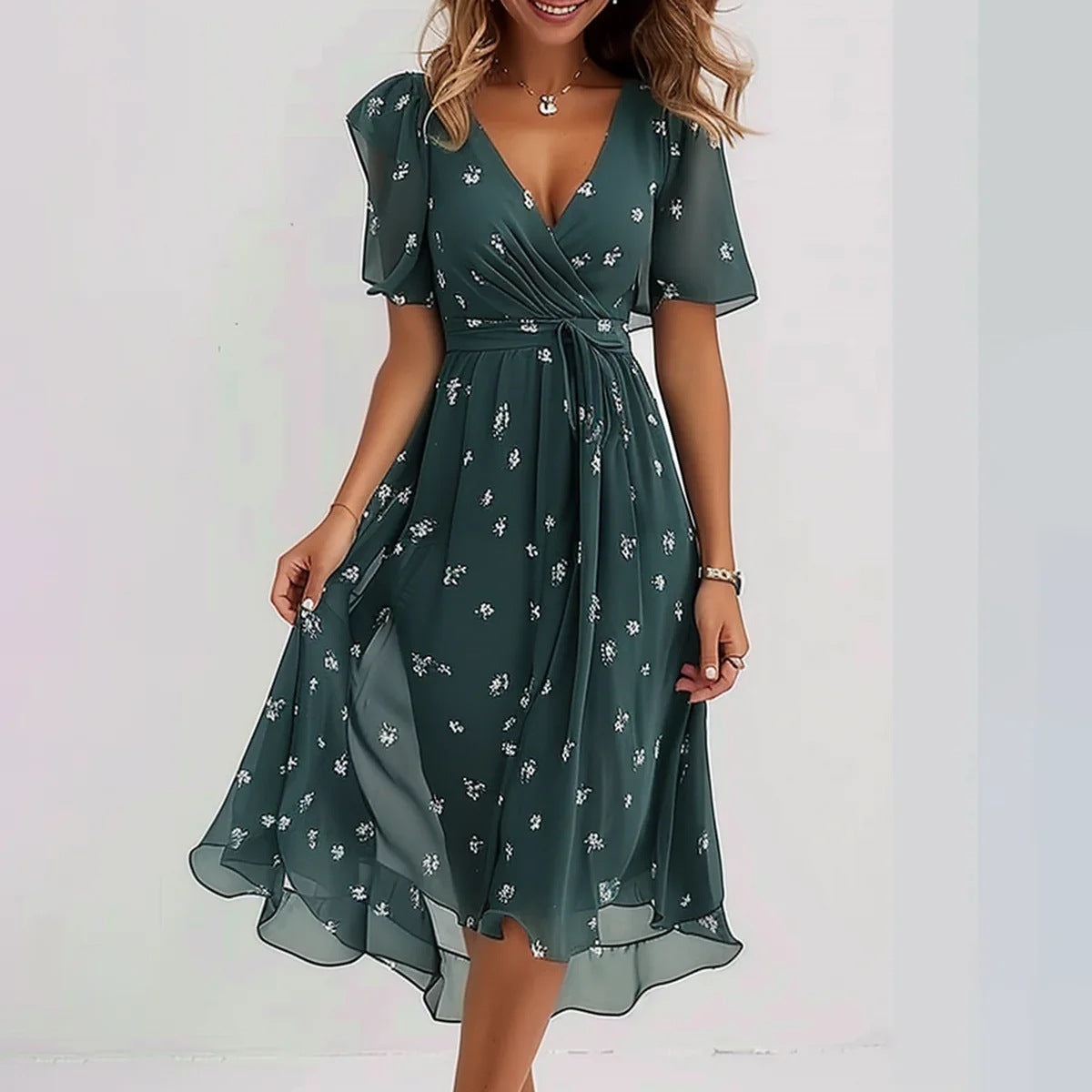 Sophie | Elegant Flowing Midi Dress