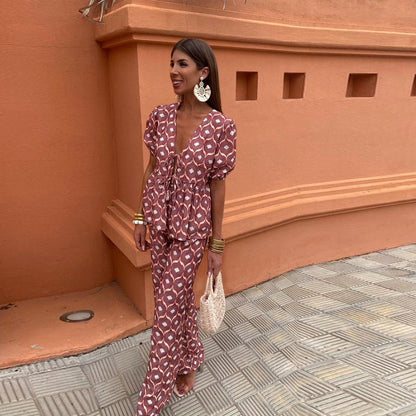 Anna | Flowy Printed Lounge Set