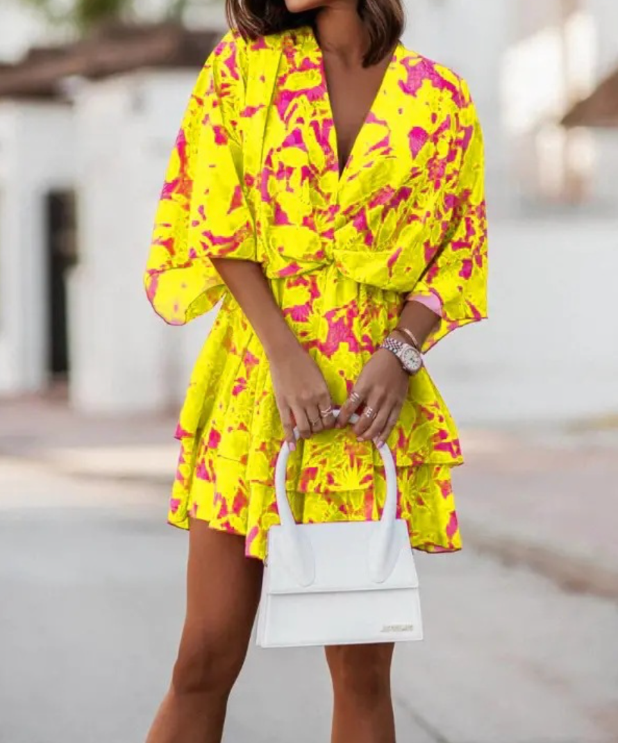 Bianca | Stylish Floral Casual Mini Dress