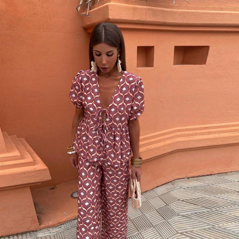 Anna | Flowy Printed Lounge Set