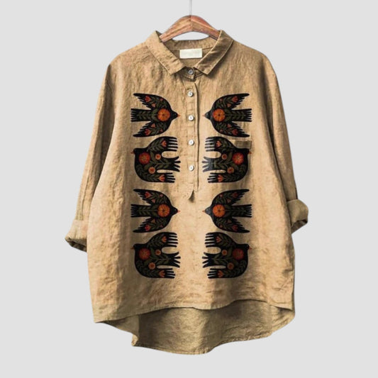 Earthglyph™ Linen Blouse