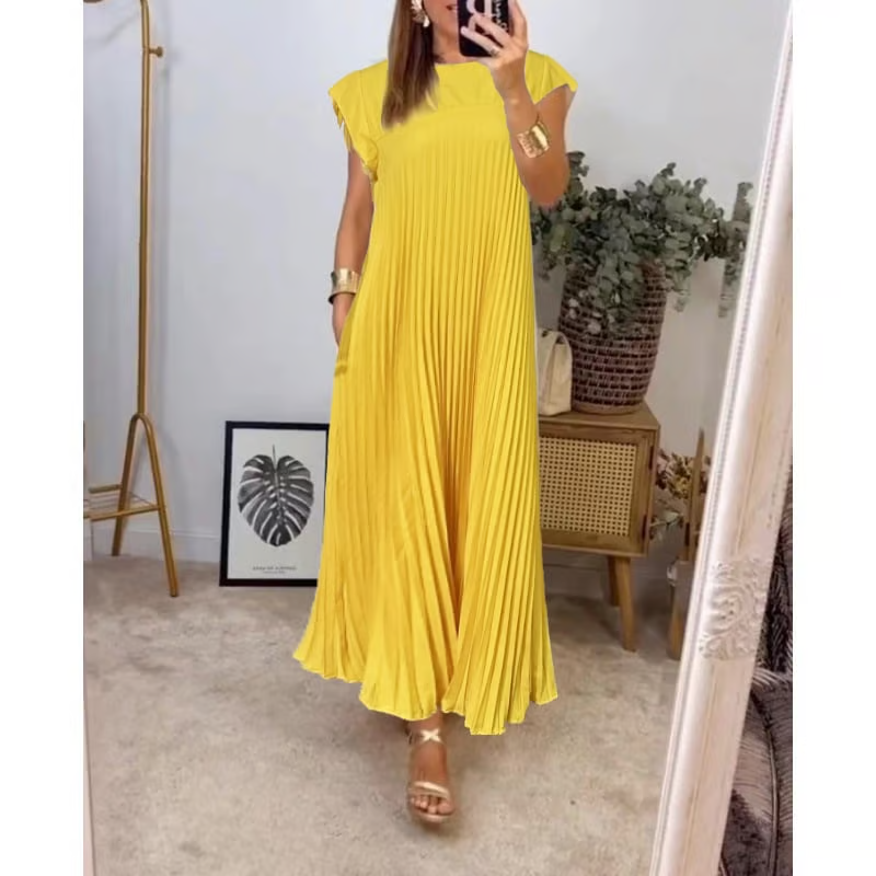 Linda | Stylish Flowing Pleated  Dress