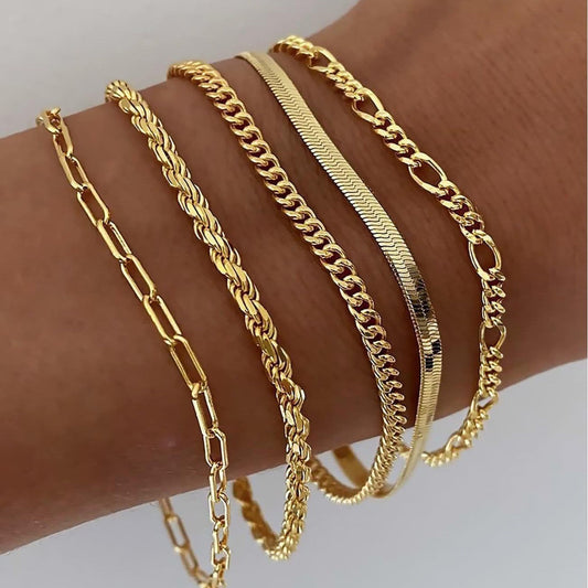 Ellis™ | Gold Bracelet Set