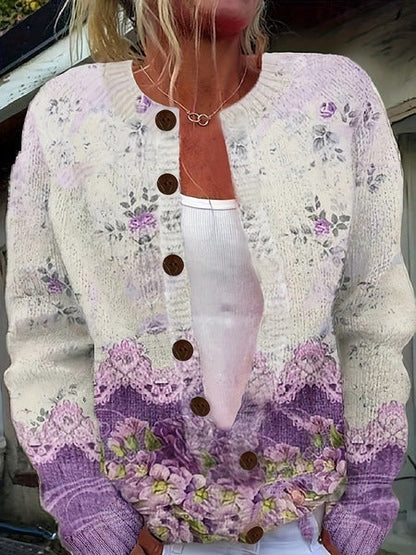 Chloe | Vintage Floral Cardigan Sweater