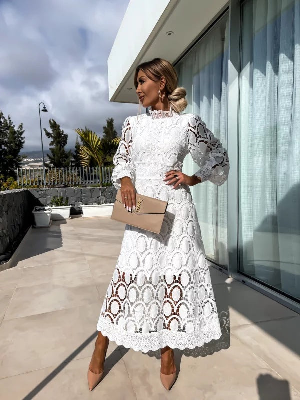 Jamie | Elegant Lace Long Sleeve Dress