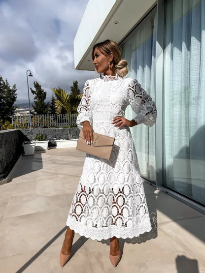 Jamie | Elegant Lace Long Sleeve Dress