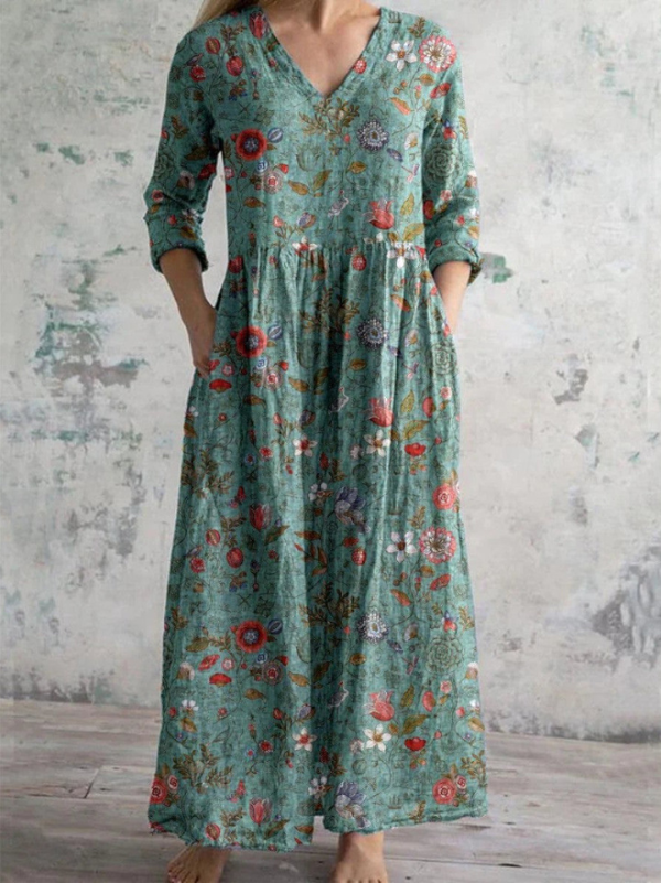 Celestine | Maxi Dress with Vintage Floral Print