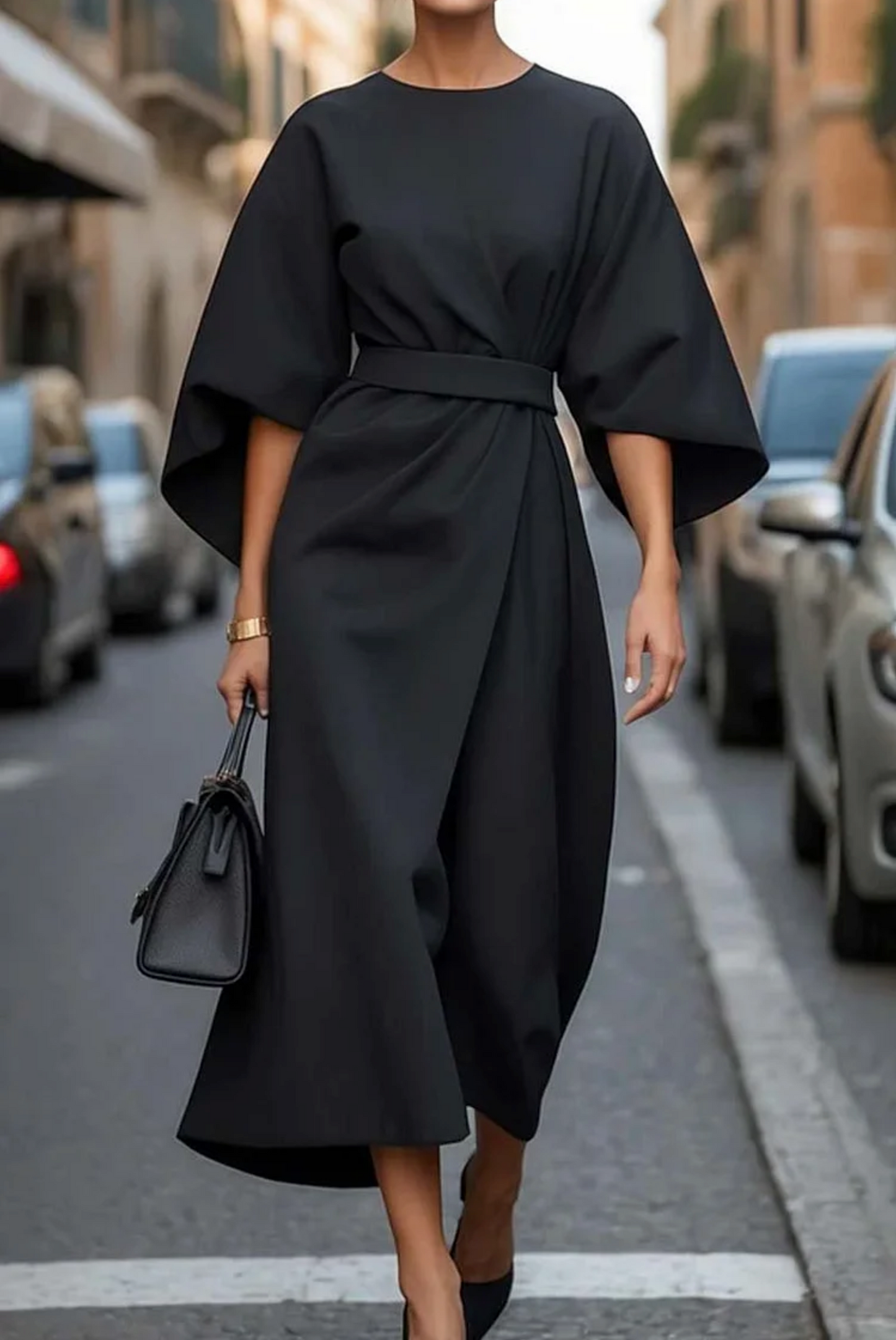 Sophia | Stylish Elegant  Wrap Midi Dress
