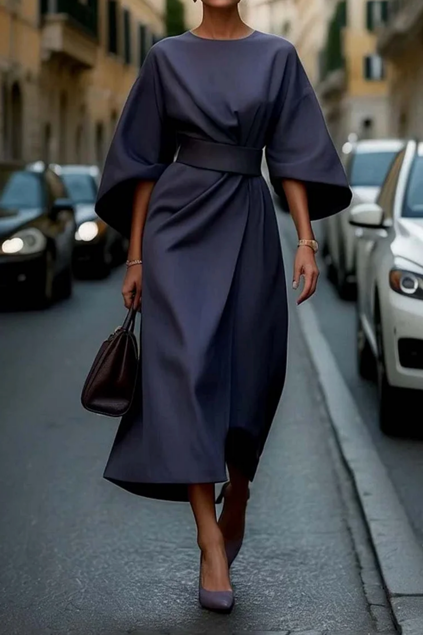 Sophia | Stylish Elegant  Wrap Midi Dress
