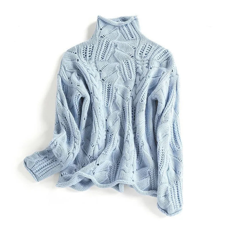 Helena™ | Cozy Turtleneck Sweater in Soft Blue