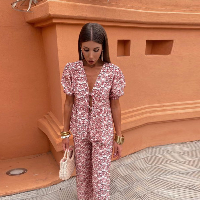 Anna | Flowy Printed Lounge Set