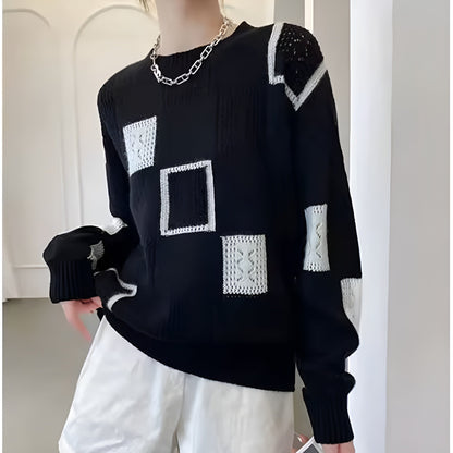 Britte™ | Women's Geometric Knitted Sweater