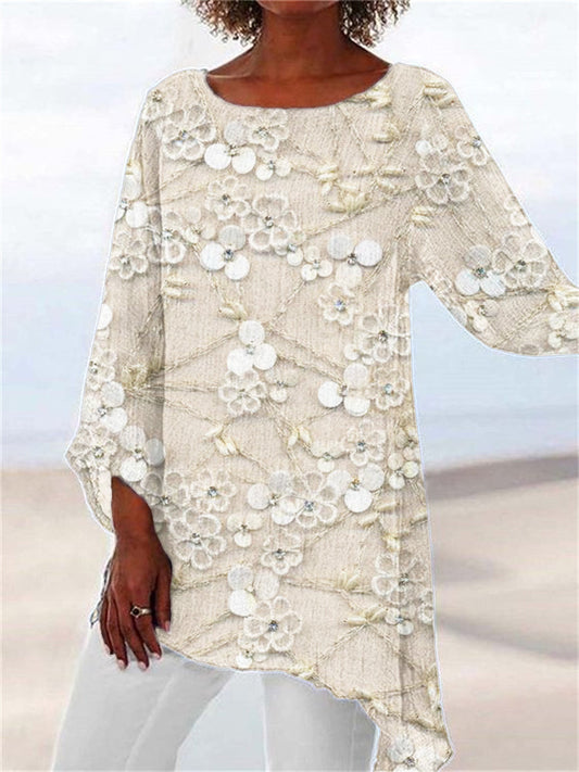 Kimberly | Elegant Floral Embroidered Blouse