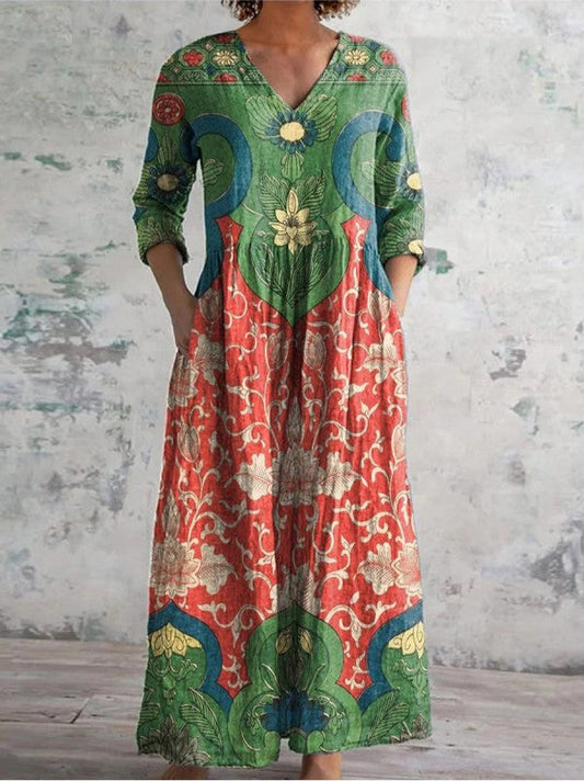 Celestine | Maxi Dress with Vintage Floral Print