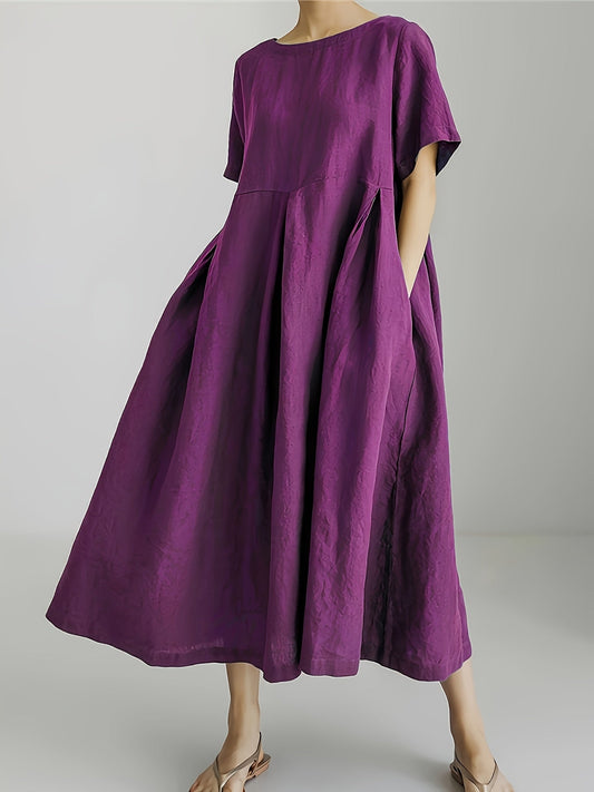 Alma | Casual Pleated Midi Dress